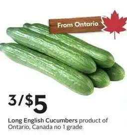 Sobeys Long English Cucumbers offer