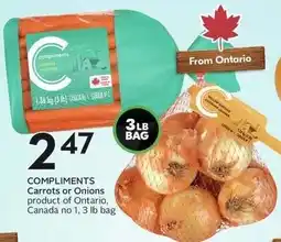Sobeys Compliments Carrots or Onions offer