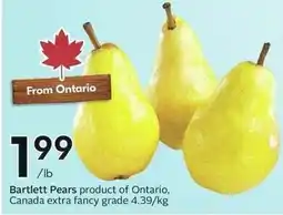 Sobeys Bartlett Pears offer