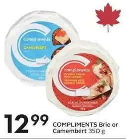 Sobeys Compliments Brie or Camembert offer