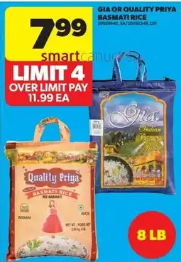 Real Canadian Superstore Gia or Quality Priya basmati rice offer