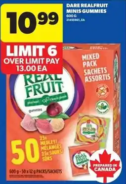 Real Canadian Superstore Dare realfruit minis gummies offer