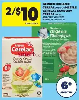 Real Canadian Superstore Gerber organic biologique cereal 200 g offer