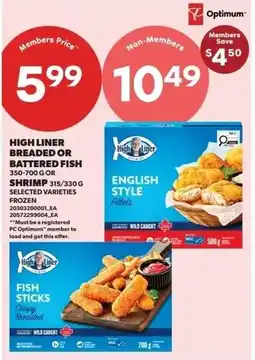 Real Canadian Superstore High Liner breaded or battered fish offer
