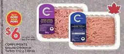 Sobeys Compliments Ground Chicken or Turkey offer