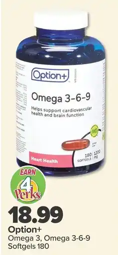 PharmaChoice Option+ Omega 3, Omega 3-6-9 Softgels offer