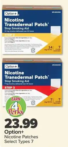 PharmaChoice Option+ Nicotine Patches offer