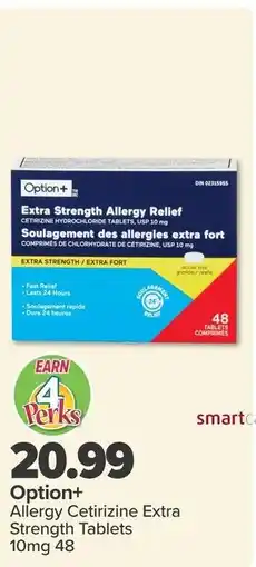 PharmaChoice Option+ Allergy Cetirizine Extra Strength Tablets offer