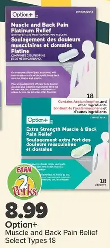 PharmaChoice Option+ Muscle and Back Pain Relief offer