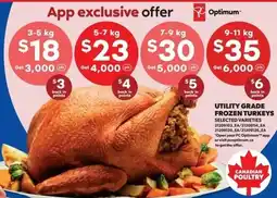 Real Canadian Superstore Canadian Poultry utility grade frozen turkeys offer