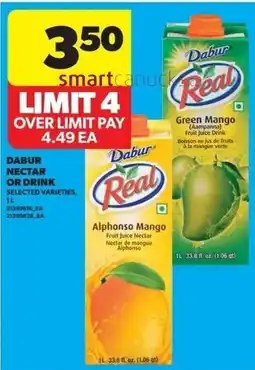 Real Canadian Superstore Dabur Real nectar or drink selected varieties offer