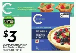 Sobeys Compliments Pie or Tart Shells or Phyllo Pastry offer