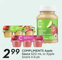 Sobeys Compliments Apple Sauce or Apple Snack offer