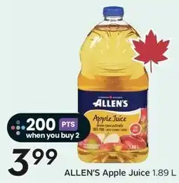 Sobeys Allen's apple juice offer