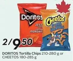Sobeys Doritos Tortilla Chips or Cheetos offer