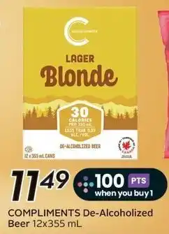 Sobeys Compliments De-Alcoholized Beer offer