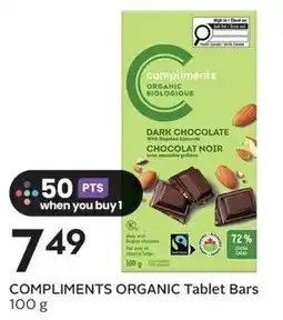 Sobeys Compliments Organic Tablet Bars offer