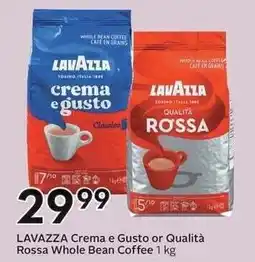 Sobeys Lavazza crema e gusto or qualita rossa whole bean coffee offer
