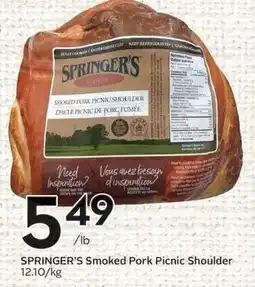 Sobeys Springer's Smoked Pork Picnic Shoulder offer