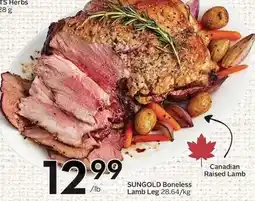 Sobeys Sungold boneless lamb leg offer