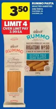 Real Canadian Superstore Rummo pasta selected varieties offer