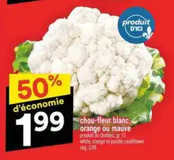 Super C chou-fleur blanc, orange ou mauve offer