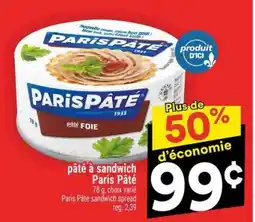 Super C PÂTÉ À SANDWICH PARIS PÂTÉ offer