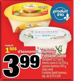Super C Hummus Fontaine Santé offer