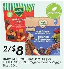 Sobeys Baby Gourmet oat bars or Little Gourmet organic fruit & veggie bites offer