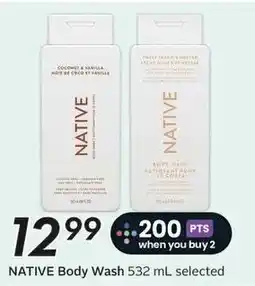 Sobeys Native body wash offer