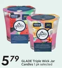 Sobeys Glade Triple Wick Jar Candles offer