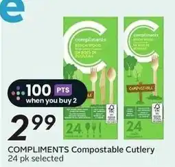Sobeys Compliments Compostable Cutlery offer