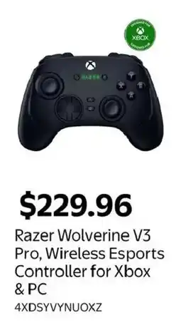 Walmart Razer Wolverine V3 Pro Wireless Esports Controller for Xbox & PC offer