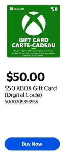 Walmart Microsoft Xbox Gift Card offer