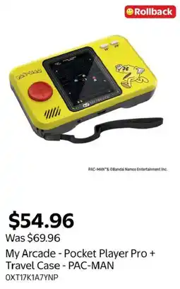 Walmart My Arcade - Pocket Player Pro + Travel Case - PAC-MAN offer