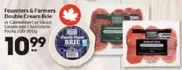 Calgary Co-op Founders & Farmers Double Cream Brie or Camembert or Sliced Salami and Charcuterie offer