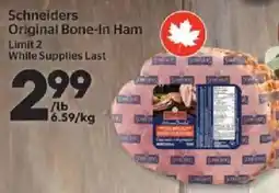 Calgary Co-op Schneiders Original Bone-In Ham offer