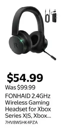 Walmart Fonhaid 2.4ghz wireless gaming headset for xbox series x|s, xbox... offer
