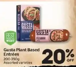 Calgary Co-op Gusta plant based entrées offer