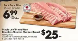 Calgary Co-op Maple Leaf Prime RWA Boneless Skinless Chicken Breast offer