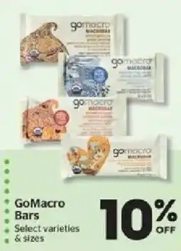 Calgary Co-op GoMacro Bars offer