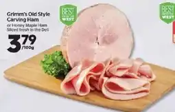 Calgary Co-op Grimm's Old Style Carving Ham or Honey Maple Ham offer