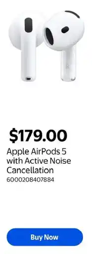 Walmart Apple AirPods 5 with Active Noise Cancellation offer
