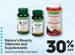 Calgary Co-op Nature's Bounty Vitamins and Supplements offer