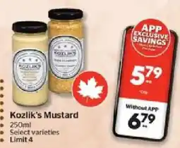 Calgary Co-op Kozlik's Mustard offer