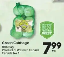 Calgary Co-op Green Cabbage offer