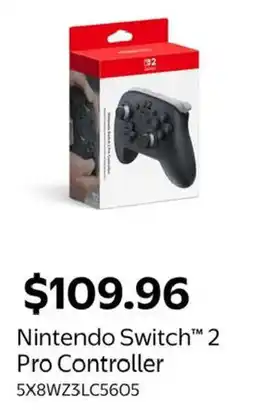 Walmart Nintendo Switch 2 Pro Controller offer