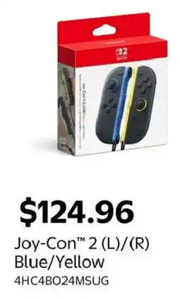 Walmart Nintendo Joy-Con 2 (L)/(R) Blue/Yellow offer