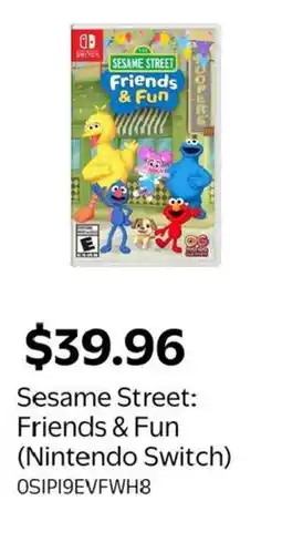 Walmart Sesame Street: Friends & Fun offer