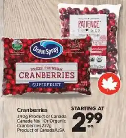 Calgary Co-op Ocean Spray cranberries offer